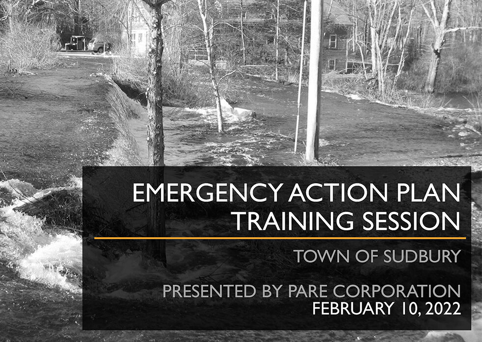 Sudbury Dam Emergency Action Plan Training